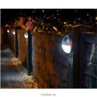 Solar Powered Fence Light - Bronze - Image 3