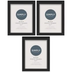 Simply Everyday 5 X 7" Block Frames 3pk - Black