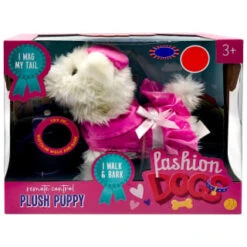 B&M Posh Puppy Remote Control Plush Dog - Pink