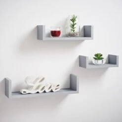 Lokken Set Of 3 Shelves - Grey