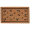 B&M Rubber & Coir Doormat - Paw Prints