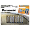 Panasonic AAA Batteries 10 + 8 Free