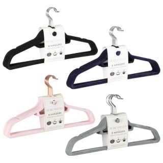 B&M Pure Velvet Hangers 8pk - Black - Image 4