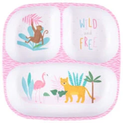 B&M Little Safari Small Kids Platter - Pink