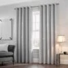 B&M Mystica Shimmer Thermal Lined Silver Curtains 66 X 90"