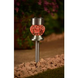 Crystal Top Glass Solar Post Light 4pk - Image 3