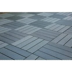 B&M Composite Decking Tiles 4pk - Grey
