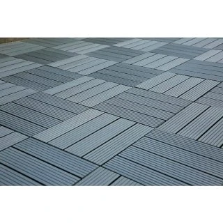 B&M Composite Decking Tiles 4pk - Grey