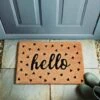 B&M Printed Coir Doormat - Hello