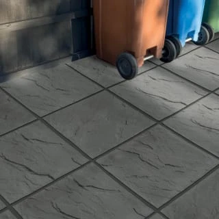 B&M Peak Riven Dark Grey 45 X 45cm - Dark Grey