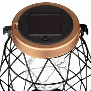 B&M Metal Hexagonal Solar Lantern - Copper - Image 2