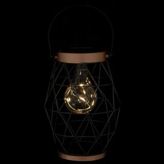 B&M Metal Hexagonal Solar Lantern - Copper - Image 3