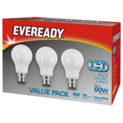 Eveready 60W B22 Eco Halogen Bulb 3pk