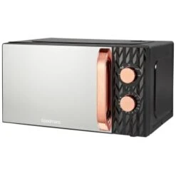 Goodmans Textured Microwave - Black & Rose Gold