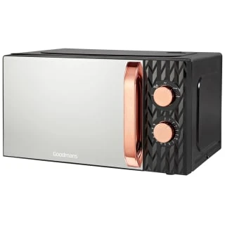 Goodmans Textured Microwave - Black & Rose Gold