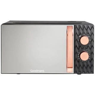 Goodmans Textured Microwave - Black & Rose Gold - Image 2