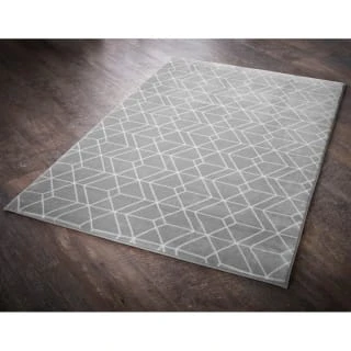 Geo Microplush Rug 60 X 110cm - Grey - Image 2