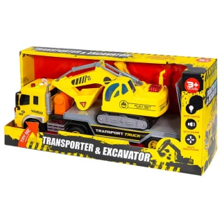 B&M Transporter & Excavator Truck Set - Image 2