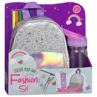 B&M Colour Your Own Fashion Stationery Set - Unicorn