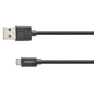 Goodmans Micro USB Charge/Sync Cable 2m - Black - Image 2