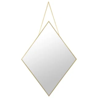 B&M Diamond Hanging Mirror - Gold