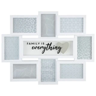 B&M Multi Aperture Photo Frame 8pc - Family Is Everything - Image 3