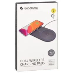 Goodmans Qi Wireless Dual Charging Pad - Black