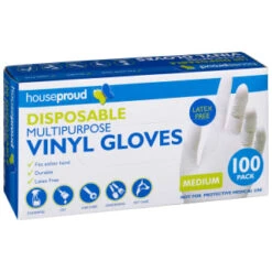 B&M Houseproud Disposable Vinyl Gloves 100pk