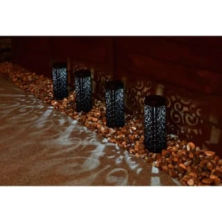 Solar Powered Bali Design Post Light 4pk - Image 2