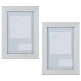 B&M Block Photo Frame 4 X 6" 2pk - Grey