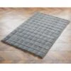B&M Grid Faux Fur Rug 60 X 110cm - Grey