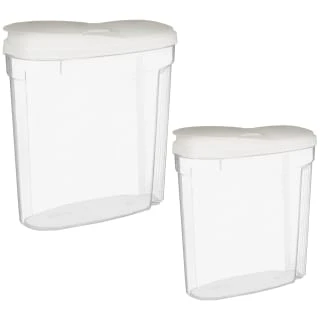 B&M Cereal Storage Container Set 2pk - White