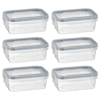 B&M Clip Top Mini Food Containers 6pk - Grey - Image 2