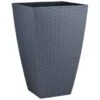 B&M Rattan Effect Planter - Grey