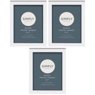 Simply Everyday 5 X 7" Block Frames 3pk - White