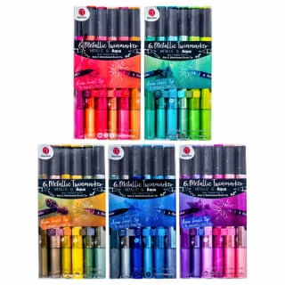 B&M Metallic & Aqua Twinmarkers 6pk - Blues - Image 2