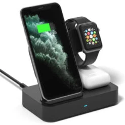 Goodmans 3 In 1 Wireless Charging Stand - Black