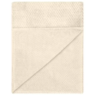 Waffle Faux Fur Throw - Cream - Image 3