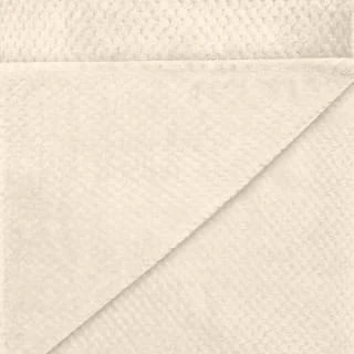 Waffle Faux Fur Throw - Cream - Image 4