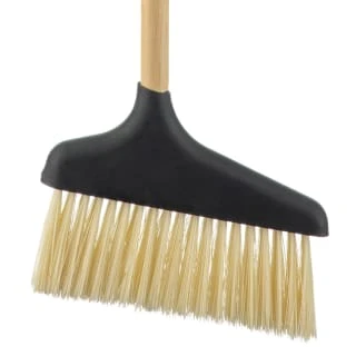 B&M Long Handle Bamboo Dustpan & Brush - Image 4