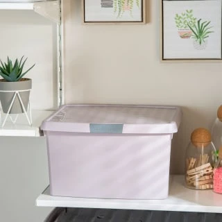 B&M Waffle Clip Box 25.5L - Blush - Image 3