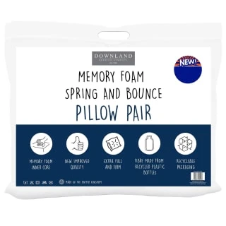 Downland Memory Foam Pillows 2pk