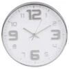 B&M Embossed Clock - Silver