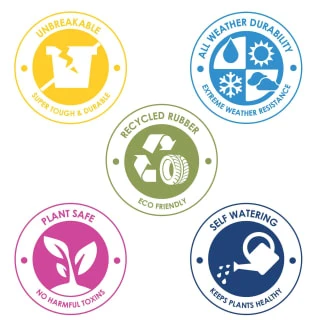 B&M Sonata Planter 50cm - Slate - Image 5