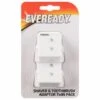Eveready Shaver & Toothbrush Adapter Twin Pack