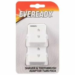 Eveready Shaver & Toothbrush Adapter Twin Pack