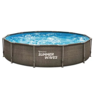 B&M Steel Pro Rattan Pool With Pump 12ft - Image 2