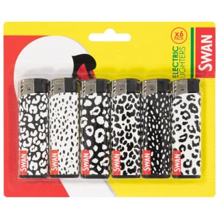 Swan Lighter 6pk - Black And White Print