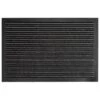 B&M Large Printed Magic Doormat - Black & Grey Stripe
