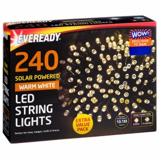 Eveready Solar Powered LED String Lights 240pk - Warm White - Image 2